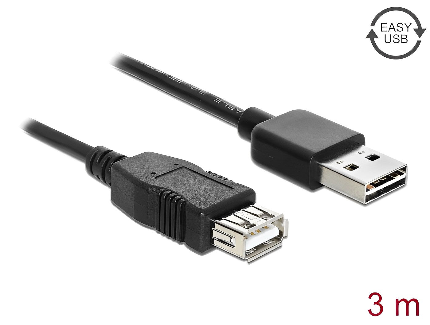כבל מאריך EASY-USB 2.0 Type-A ז/נ עם מחבר דו כיווני - delock.israel