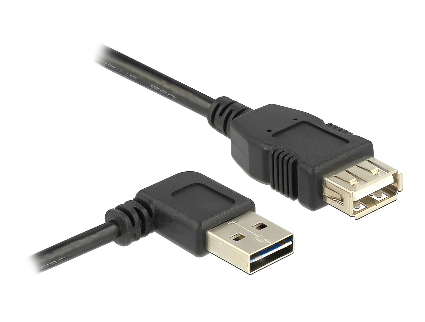 כבל מאריך EASY-USB 2.0 מבית Delock גרמניה מאפשר חיבור בין מכשיר עם מחבר USB-A למחשב אישי או נייד עם חיבור USB-A פנוי
