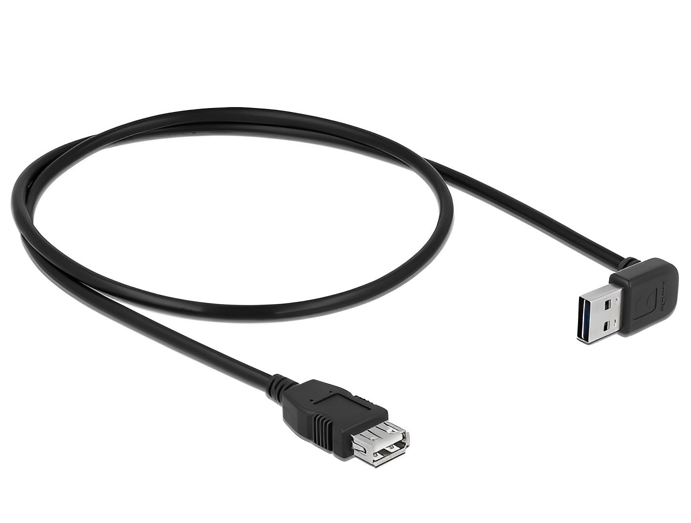 כבל מאריך EASY-USB 2.0 Type-A ז/נ עם מחבר דו כיווני בזווית 90° - delock.israel