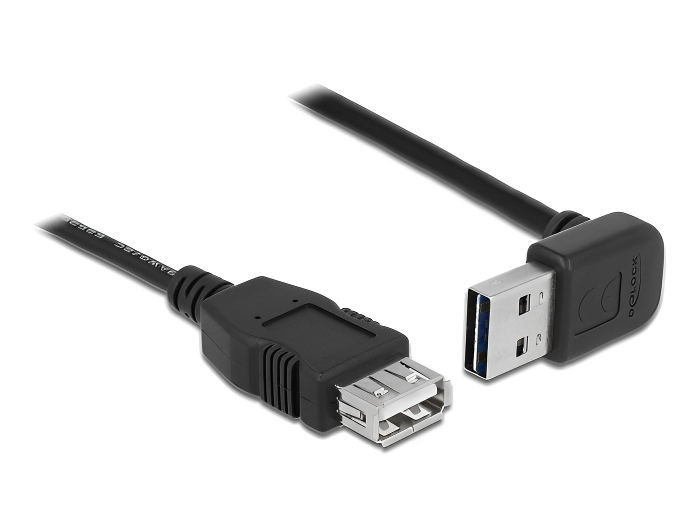 כבל מאריך EASY-USB 2.0 מבית Delock גרמניה מאפשר חיבור בין מכשיר עם מחבר USB-A למחשב אישי או נייד עם חיבור USB-A פנוי