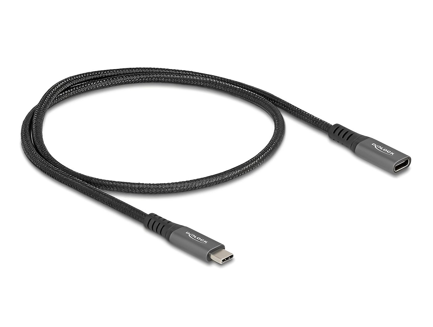 כבל מאריך USB-C 10Gbps 4K HDR Grey metal ז/נ תומך PD 3.0 100W - delock.israel
