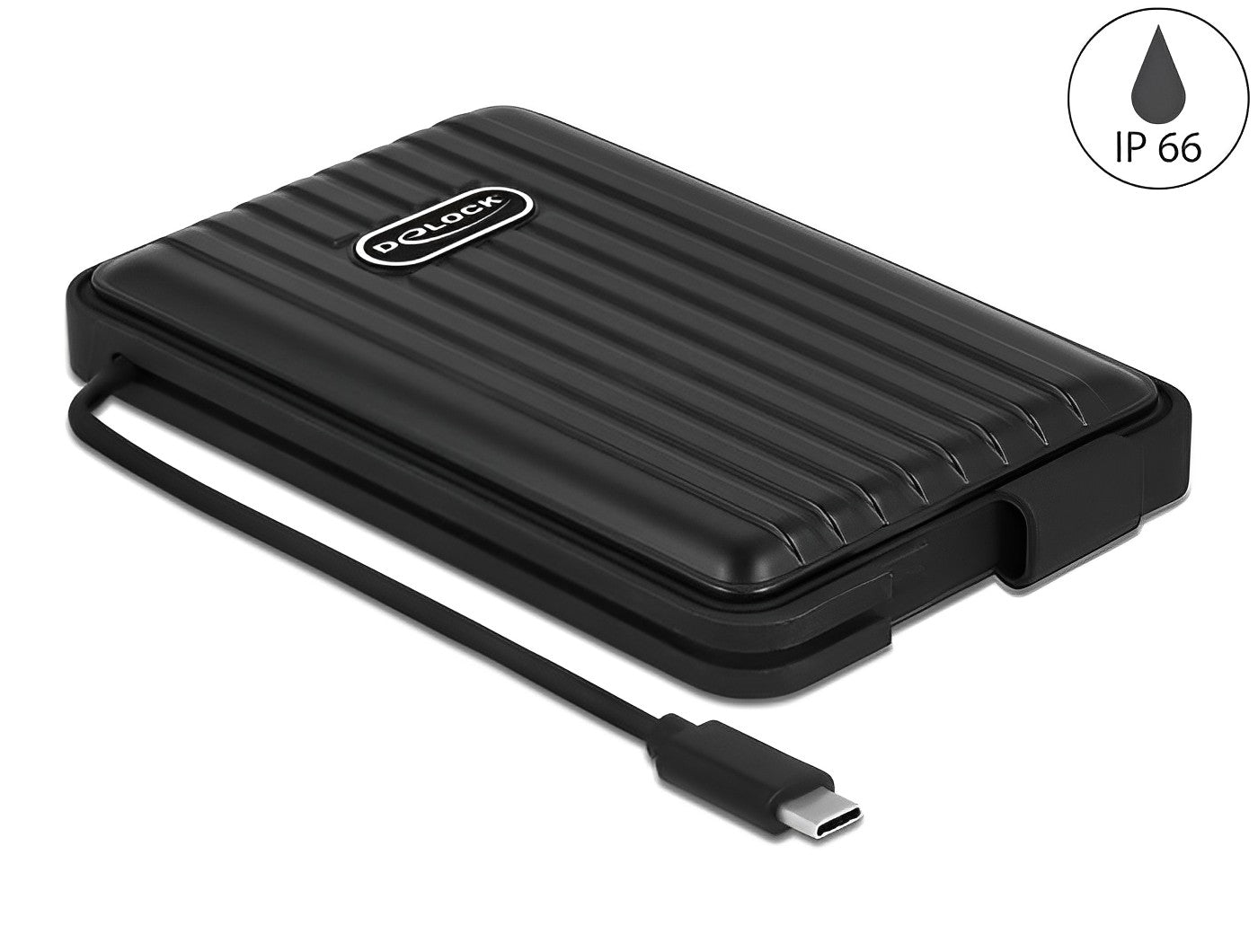 מארז חיצוני USB-C 3.2 Gen 1 עבור כונן דיסק 2.5″SATA HDD/SSD מוגן IP66 - delock.israel