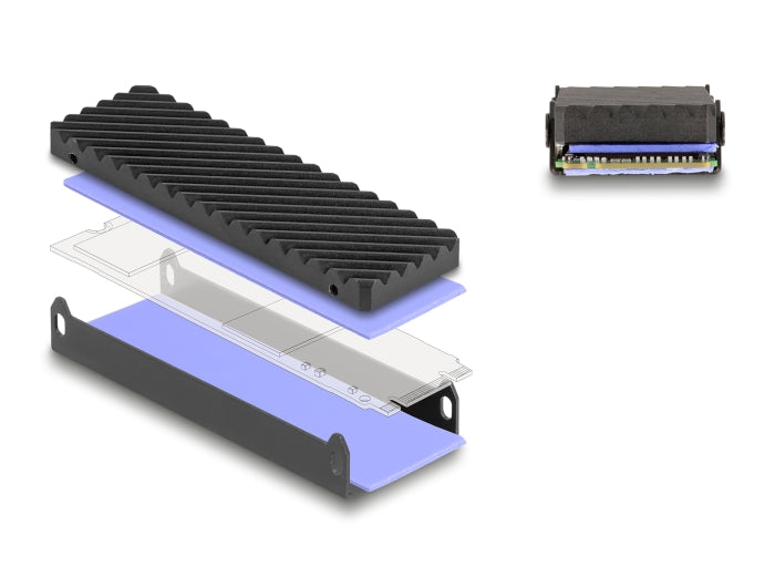 מארז מבית Delock גרמניה לכונן M.2 NVMe PCIe SSD עם חיבור USB Type-C - delock.israel