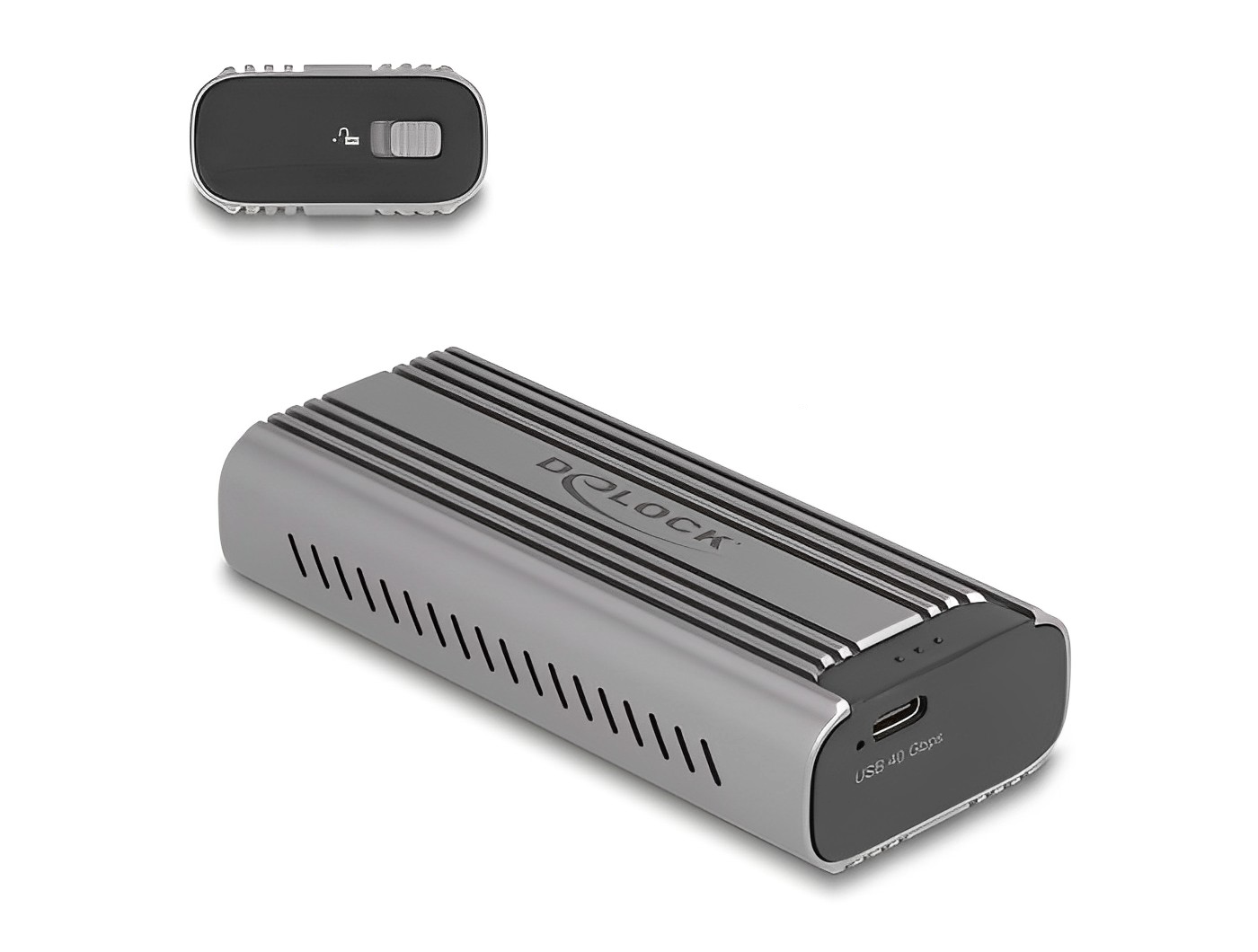 מארז מבית Delock גרמניה לכונן M.2 NVMe PCIe SSD עם חיבור USB Type-C - delock.israel
