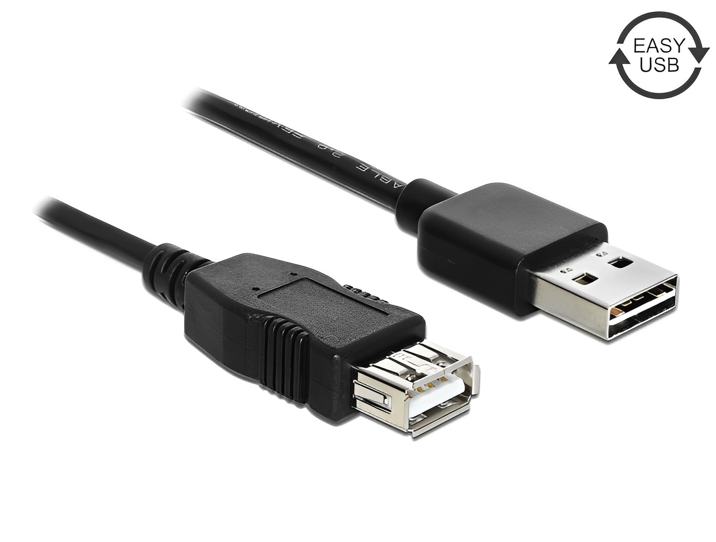כבל מאריך EASY-USB 2.0 Type-A ז/נ עם מחבר דו כיווני - delock.israel