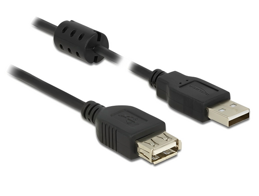 כבל מאריך USB-A 2.0 עם פריט ז/נ - delock.israel