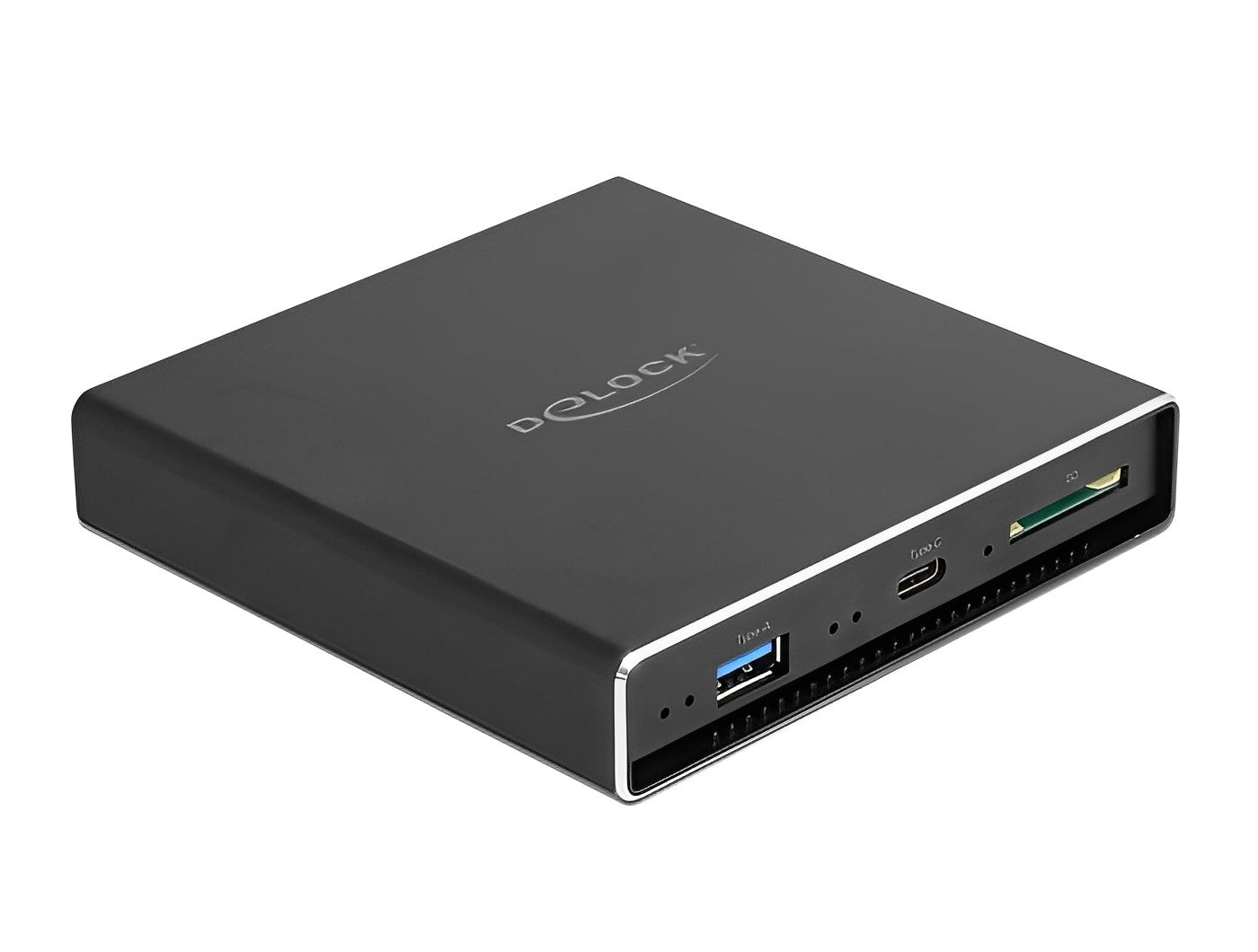 מארז חיצוני USB 3.2 Gen 1 עבור כונן דיסק 2.5″SATA HDD/SSD + קורא כרטיסים + שקע USB 3.0 - delock.israel
