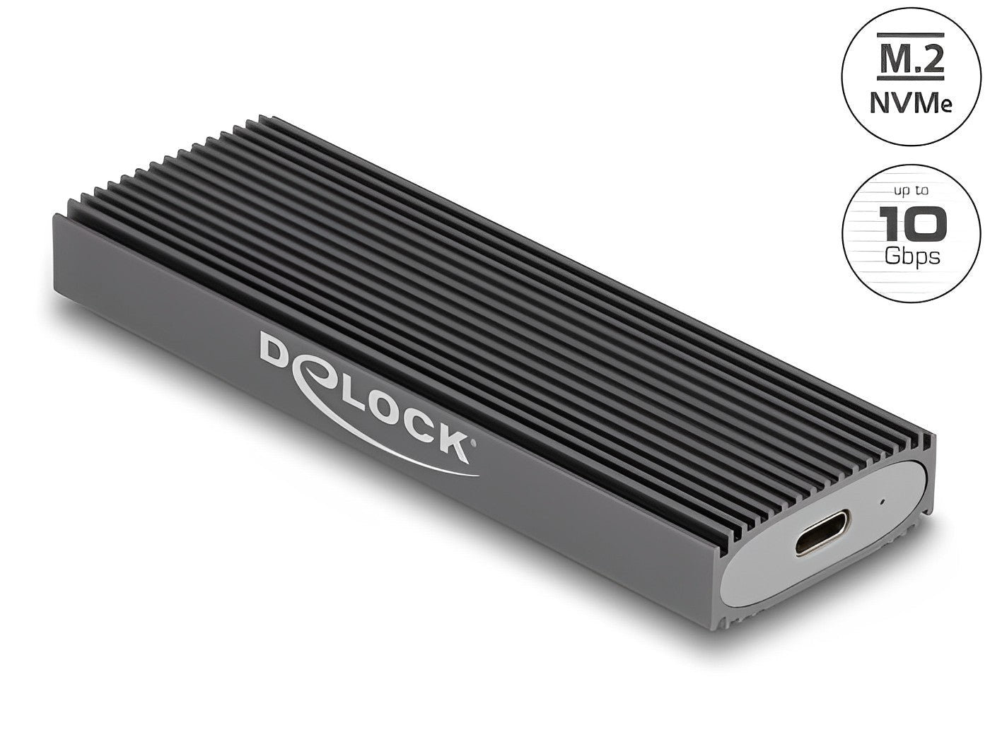 מארז חיצוני Combo USB-C 10Gbps עבור כוננים M.2 NVMe או M.2 SATA - delock.israel