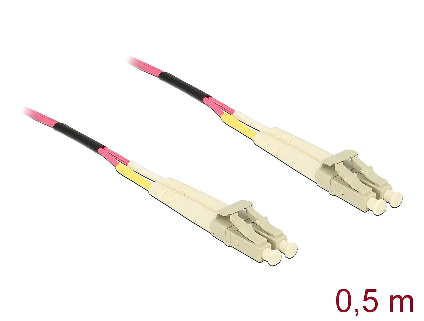 מגשר אופטי מולטי מוד LC Duplex OM4 ז/ז - delock.israel