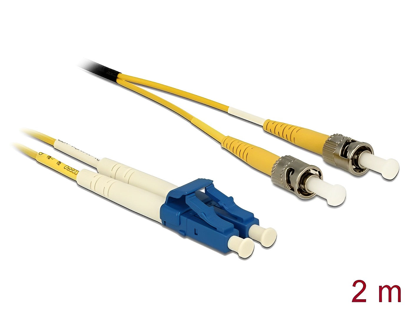 מגשר אופטי סינגל מוד ST Duplex - LC Duplex OS2 ז/ז - delock.israel