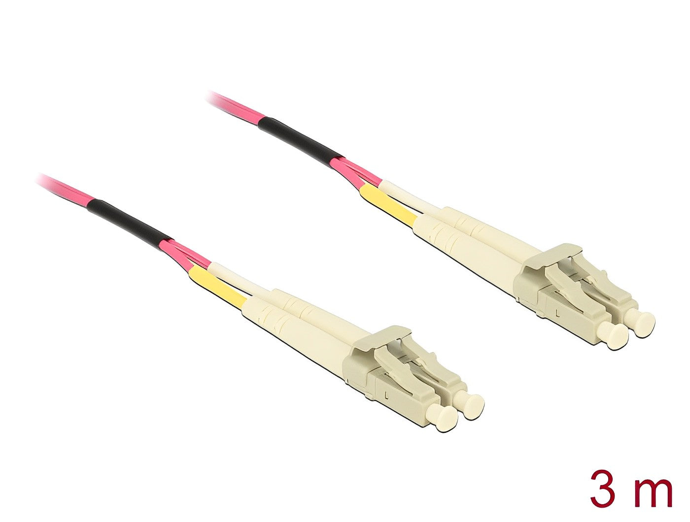 מגשר אופטי מולטי מוד LC Duplex OM4 ז/ז - delock.israel