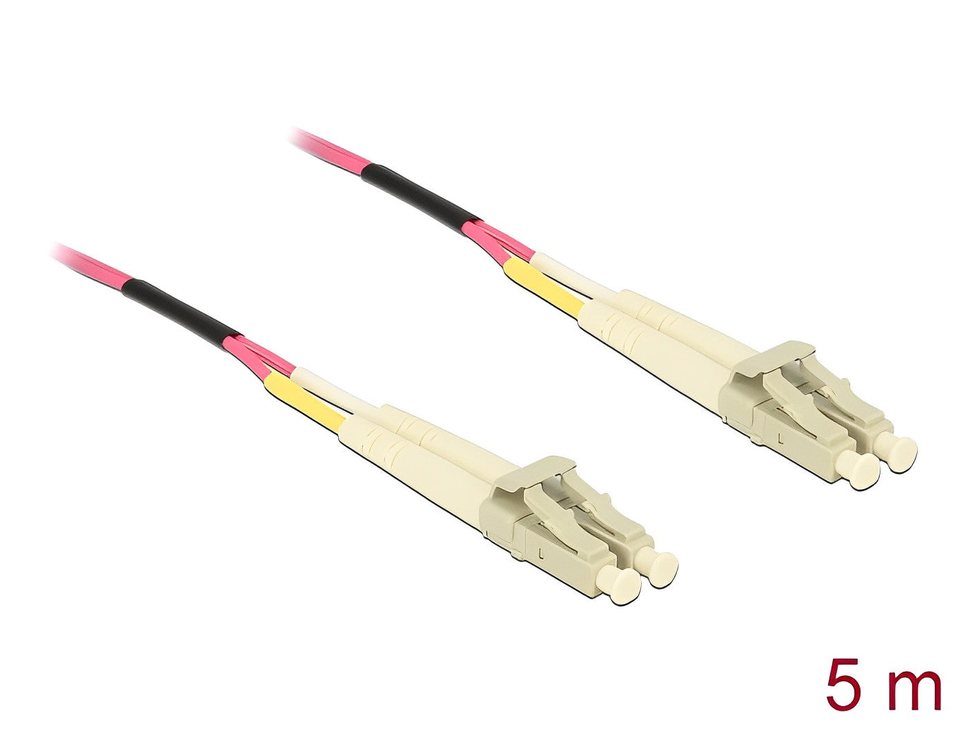 מגשר אופטי מולטי מוד LC Duplex OM4 ז/ז - delock.israel