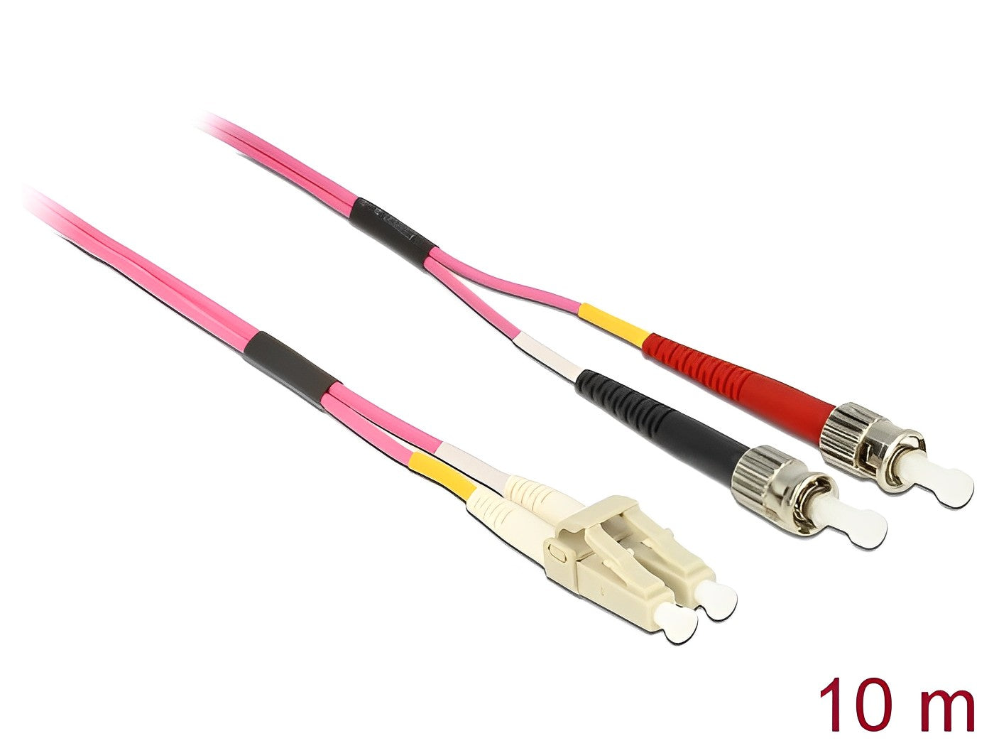 מגשר אופטי מולטי מוד ST Duplex - LC Duplex OM4 ז/ז - delock.israel