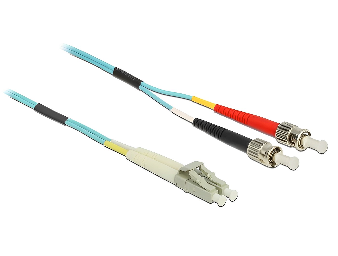 מגשר אופטי מולטי מוד ST Duplex - LC Duplex OM3 ז/ז - delock.israel