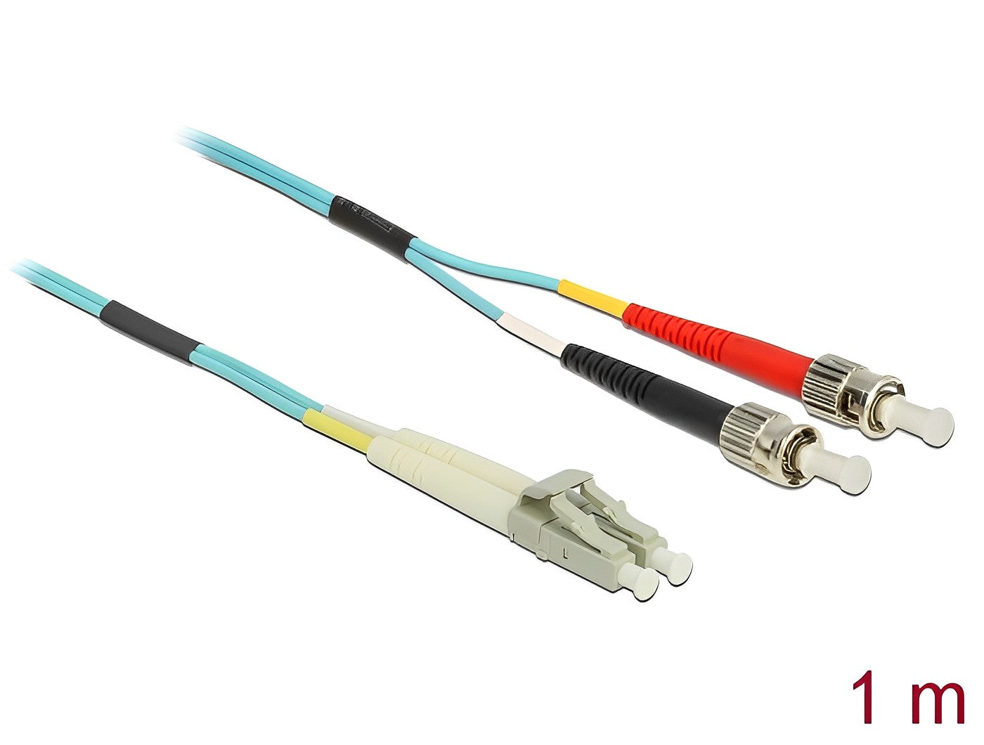 מגשר אופטי מולטי מוד ST Duplex - LC Duplex OM3 ז/ז - delock.israel