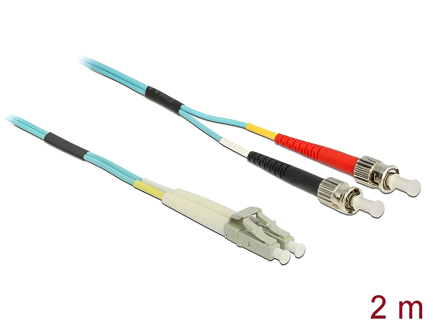 מגשר אופטי מולטי מוד ST Duplex - LC Duplex OM3 ז/ז - delock.israel