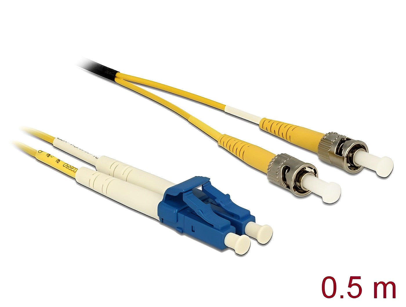 מגשר אופטי סינגל מוד ST Duplex - LC Duplex OS2 ז/ז - delock.israel