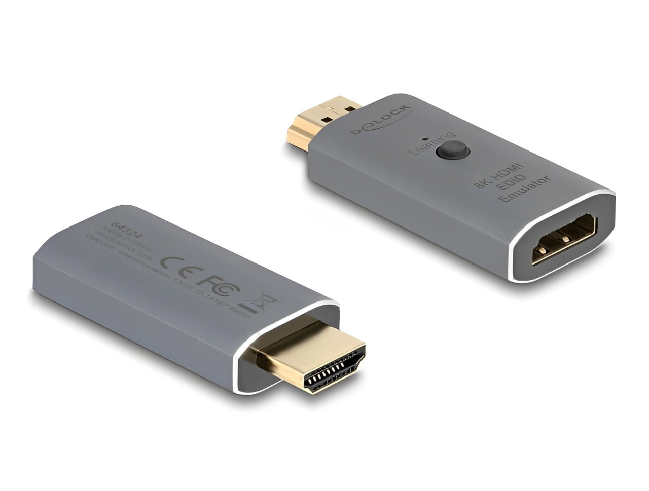 אמולטור EDID HDMI 4K מבית DELOCK גרמניה מדמה חיבור מסך או רסיבר שמע על ידי שליחה של מידע EDID למקור האות