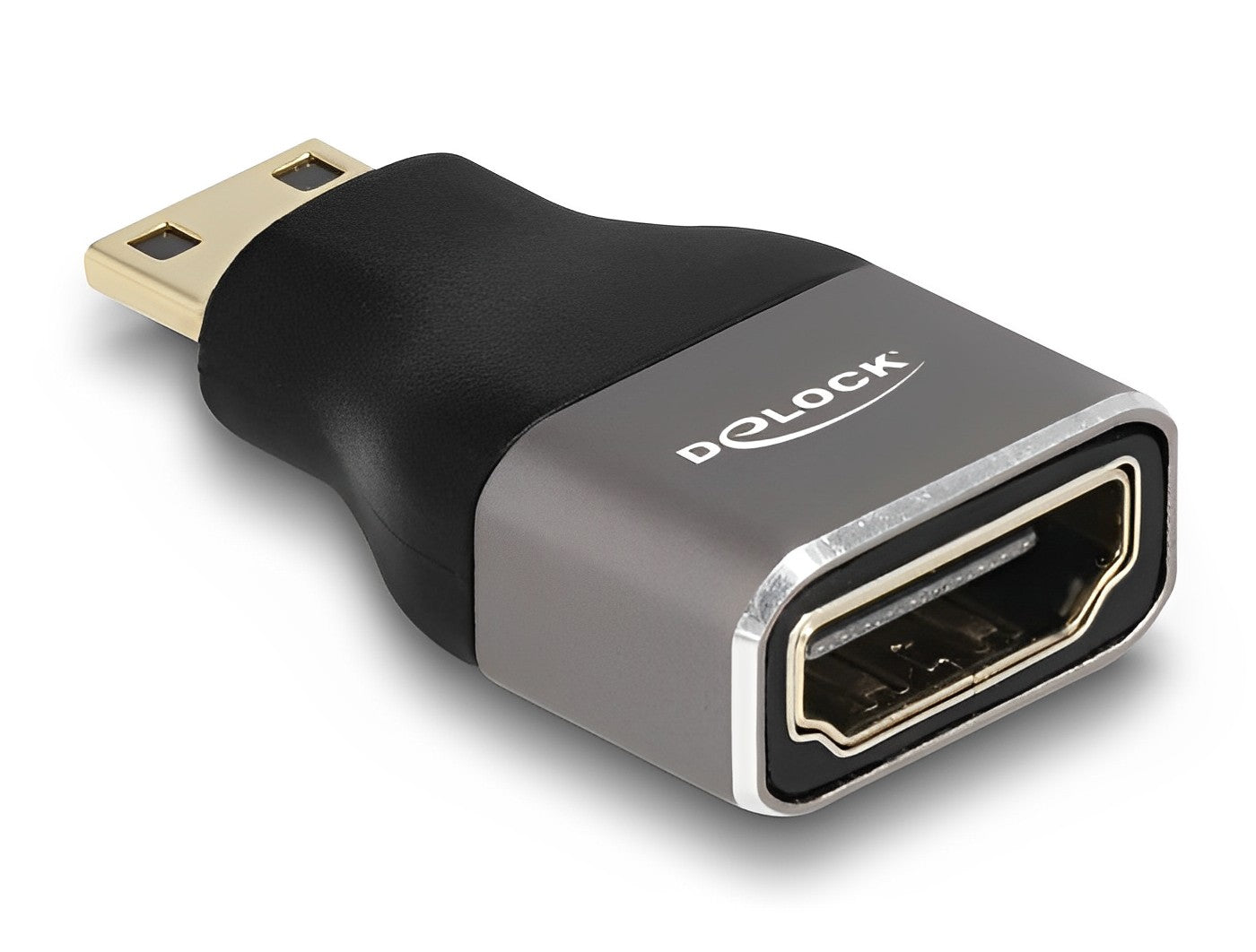 מתאם מתכתי תקע מיני HDMI 8K 60 Hz לשקע HDMI - delock.israel