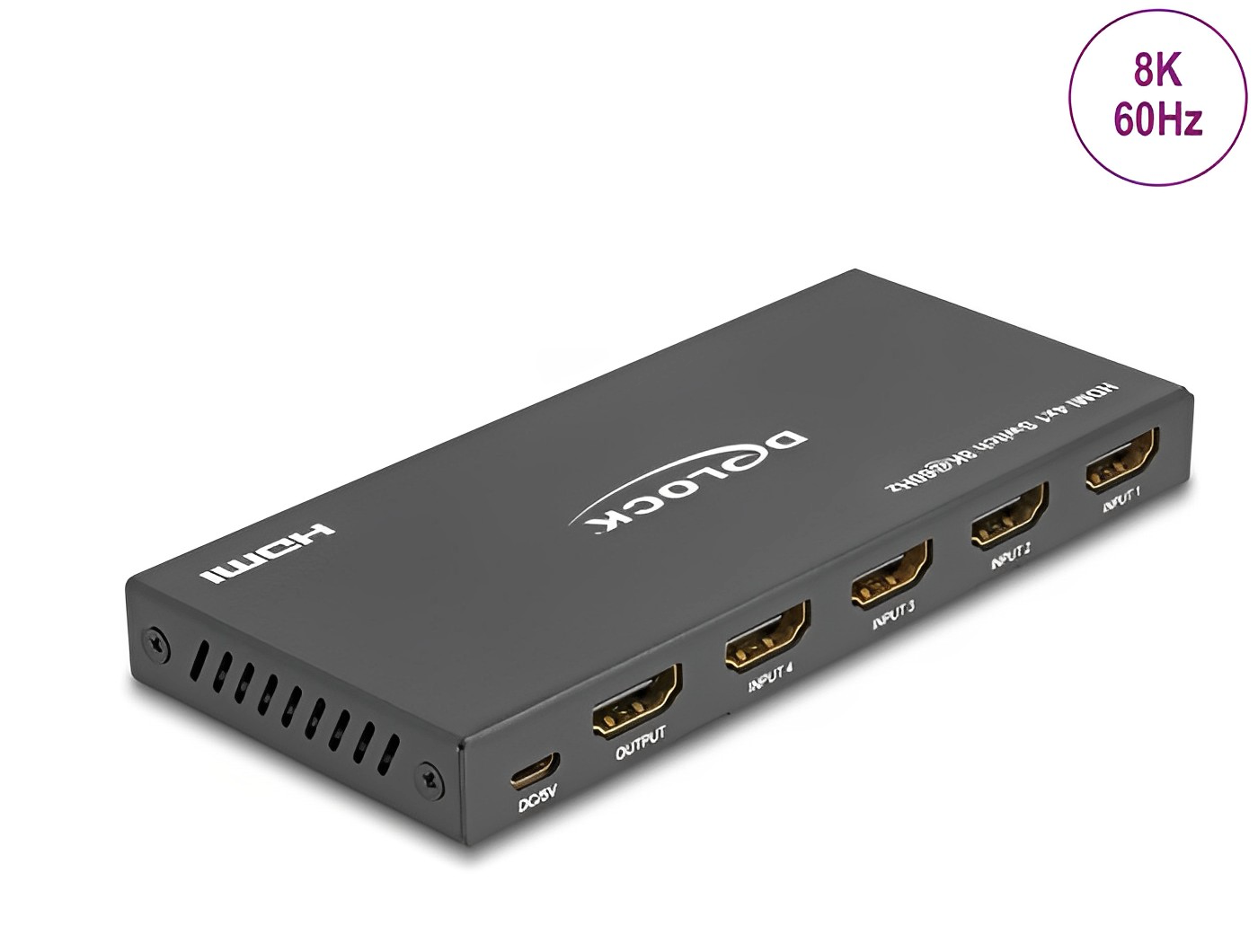 מיתוג HDMI 8K HDR 4/1 + שלט אינפרא אדום - delock.israel
