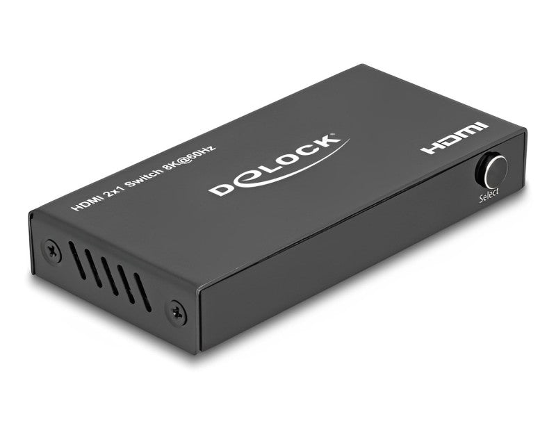 מיתוג HDMI 8K HDR 2/1 + שלט אינפרא אדום - delock.israel