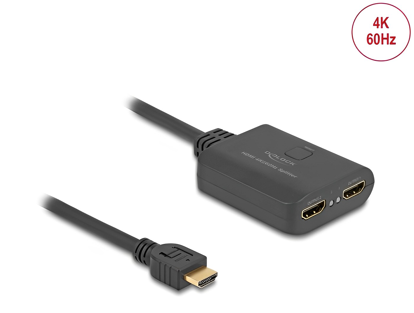 ספליטר HDMI 4K Downscaler לחיבור 2 מסכים בו זמנית - delock.israel
