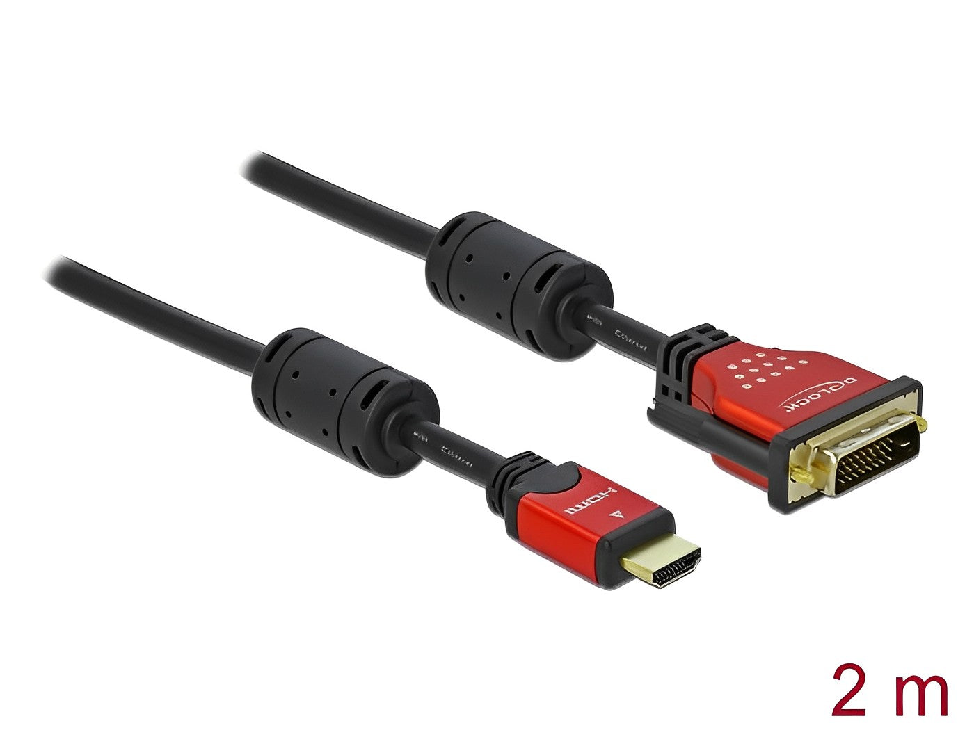 כבל תצוגה תקע HDMI לתקע DVI 24+1 תומך 60 הרץ - delock.israel
