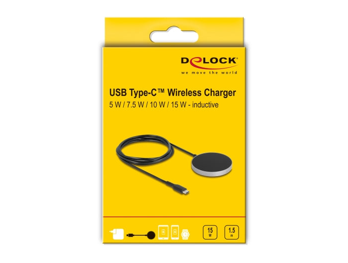 מטען שולחני אלחוטי Wireless Inductive Charging Pad 5W / 7.5W / 10W / 15W - delock.israel