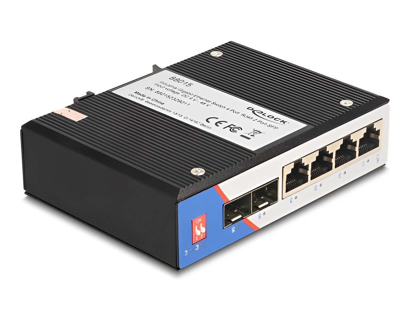 רכזת רשת תעשייתי Industrial Gigabit Ethernet Switch 4 Port RJ45 2 Port SFP for DIN rail - delock.israel