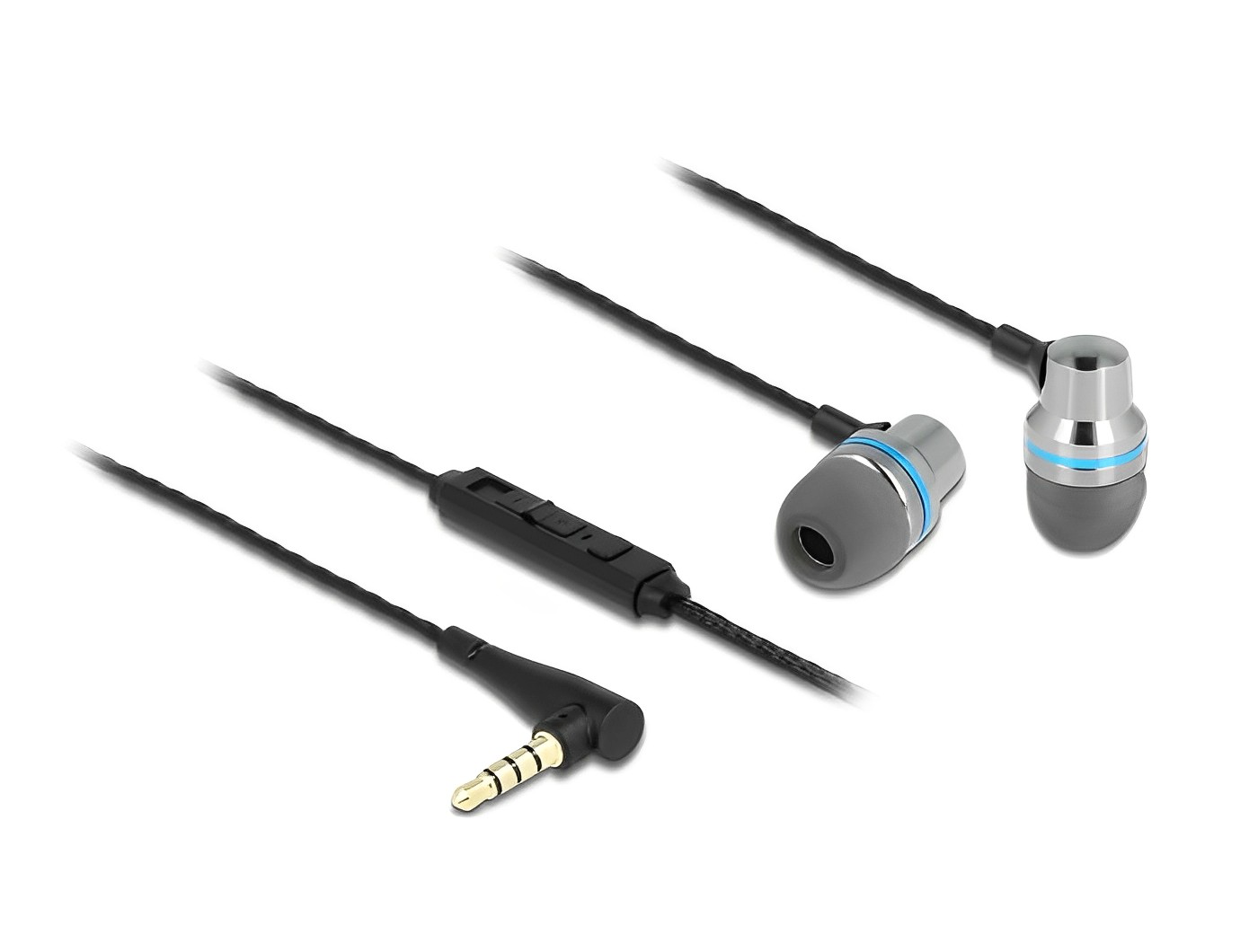 אוזניות לסמארטפונים In-Ear Pl 3.5 עם מיקרופון + בקרת עוצמת קול - delock.israel
