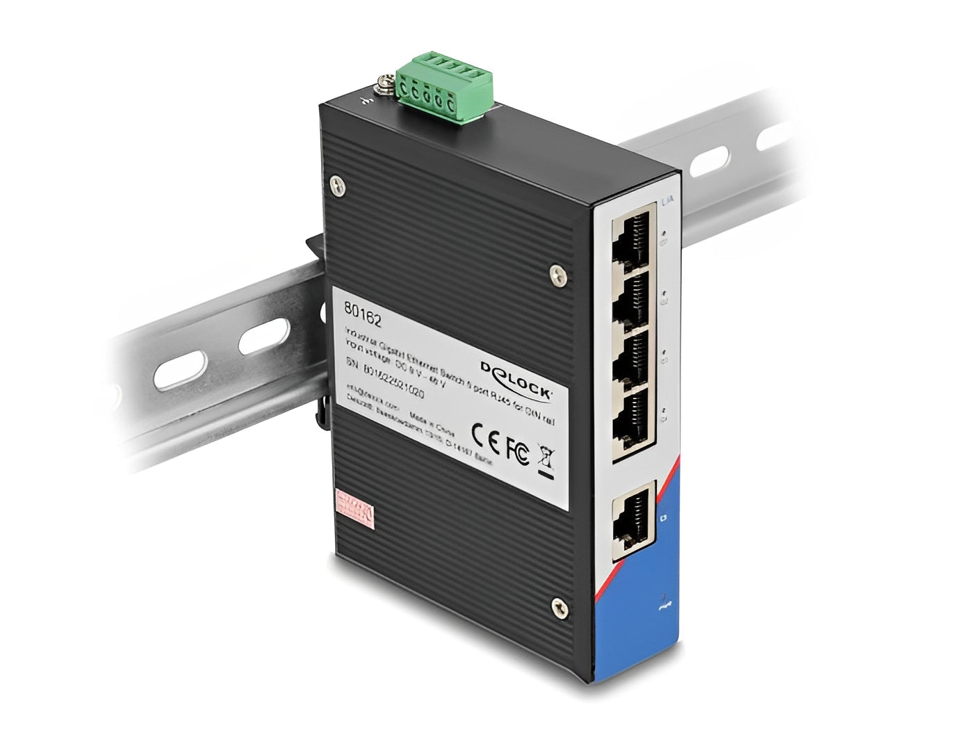 מתג Gigabit Ethernet תעשייתי מבית Delock גרמניה מאפשר חיבור של רכיבי רשת שונים