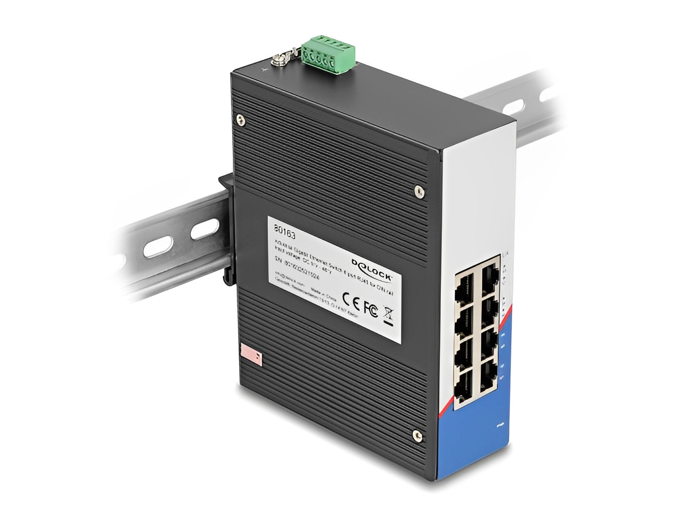 מתג Gigabit Ethernet תעשייתי מבית Delock גרמניה מאפשר חיבור של רכיבי רשת שונים