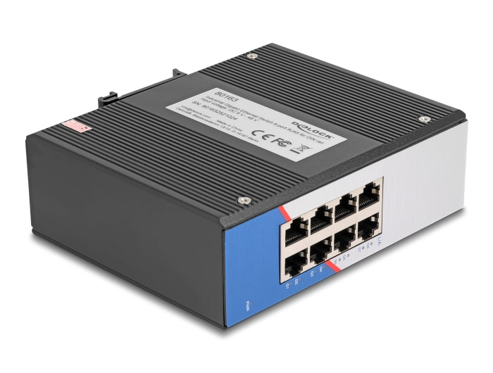 מתג Gigabit Ethernet תעשייתי מבית Delock גרמניה מאפשר חיבור של רכיבי רשת שונים