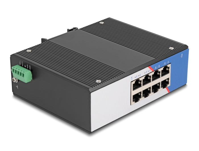 מתג Gigabit Ethernet תעשייתי מבית Delock גרמניה מאפשר חיבור של רכיבי רשת שונים