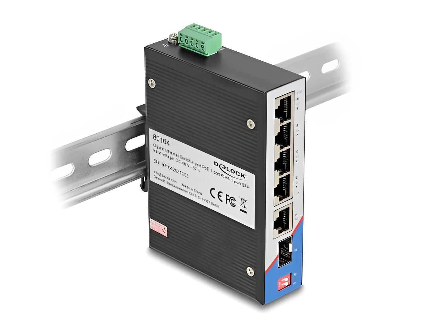 מתג Gigabit Ethernet תעשייתי מבית Delock גרמניה מאפשר חיבור של רכיבי רשת שונים