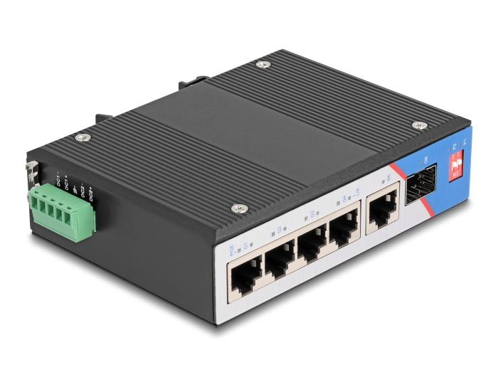 מתג Gigabit Ethernet תעשייתי מבית Delock גרמניה מאפשר חיבור של רכיבי רשת שונים