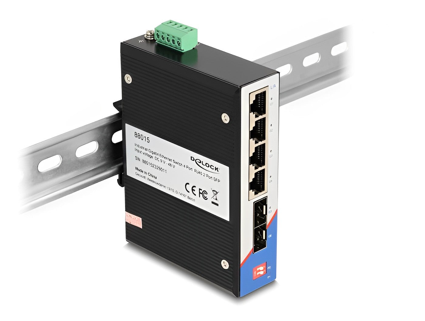 מתג Gigabit Ethernet תעשייתי מבית Delock גרמניה מאפשר חיבור של רכיבי רשת שונים
