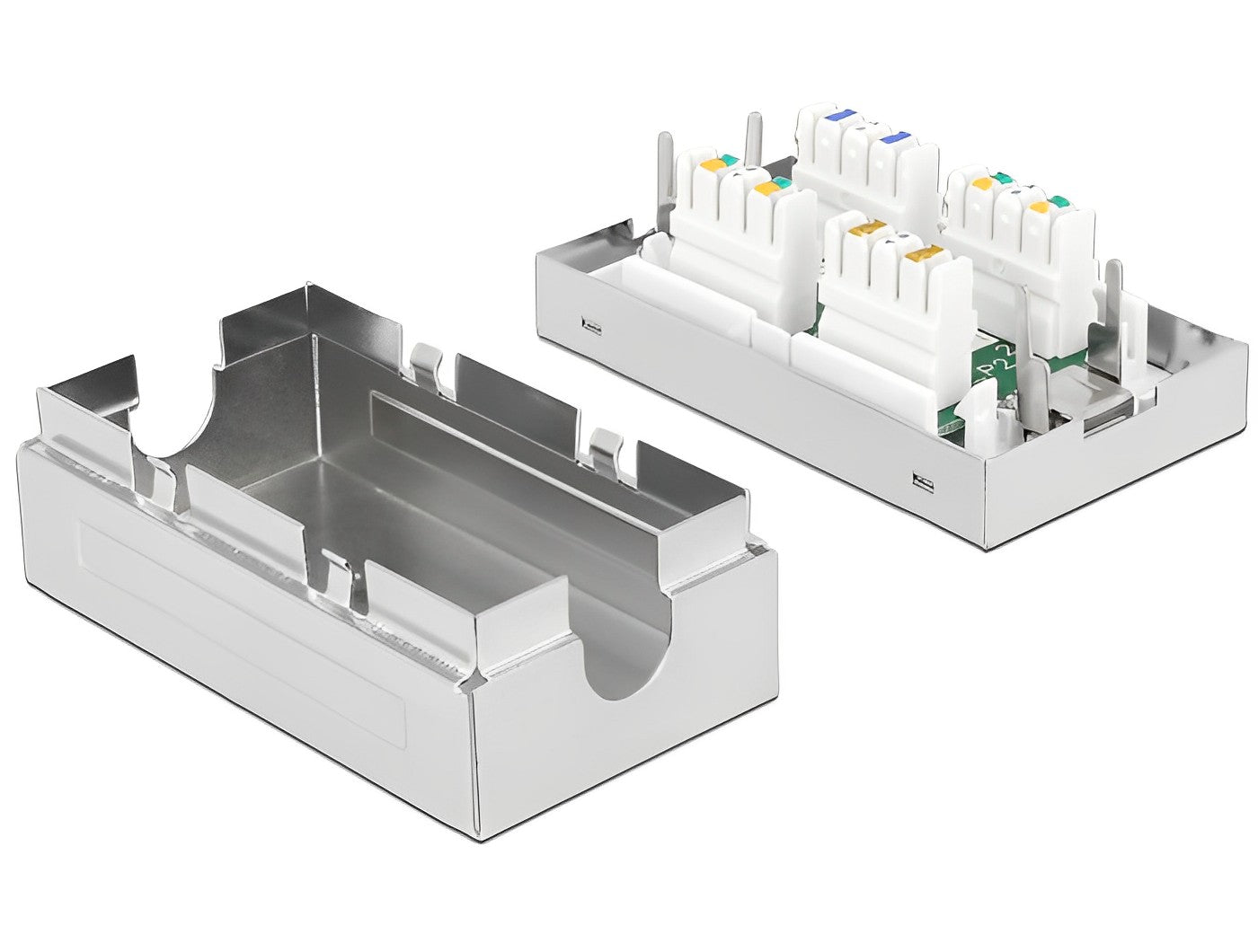 קופסת חיבורים להארכת כבל רשת RJ45 LSA Cat.6A - delock.israel