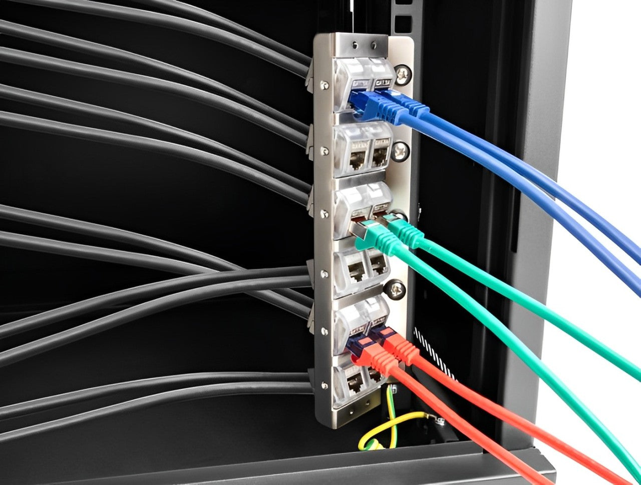 Delock Keystone Holder 12 port tiltable for 10″ and 19″ rack and wall mounting - delock.israel