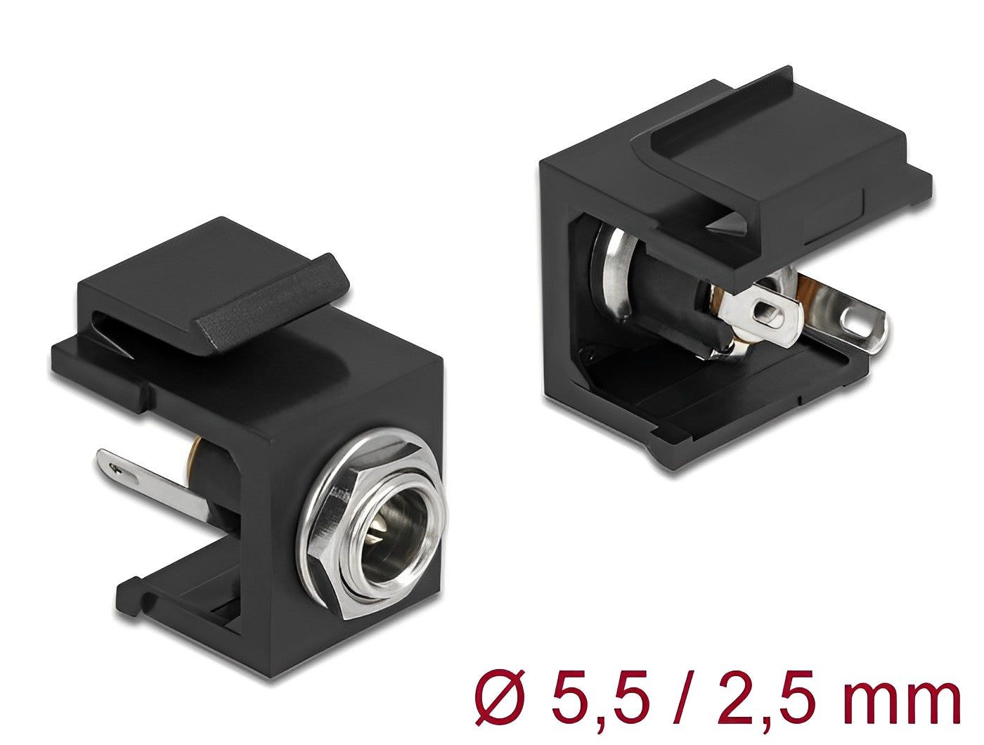 מתאם קיסטון לשקע DC 5.5 x 2.5 - delock.israel
