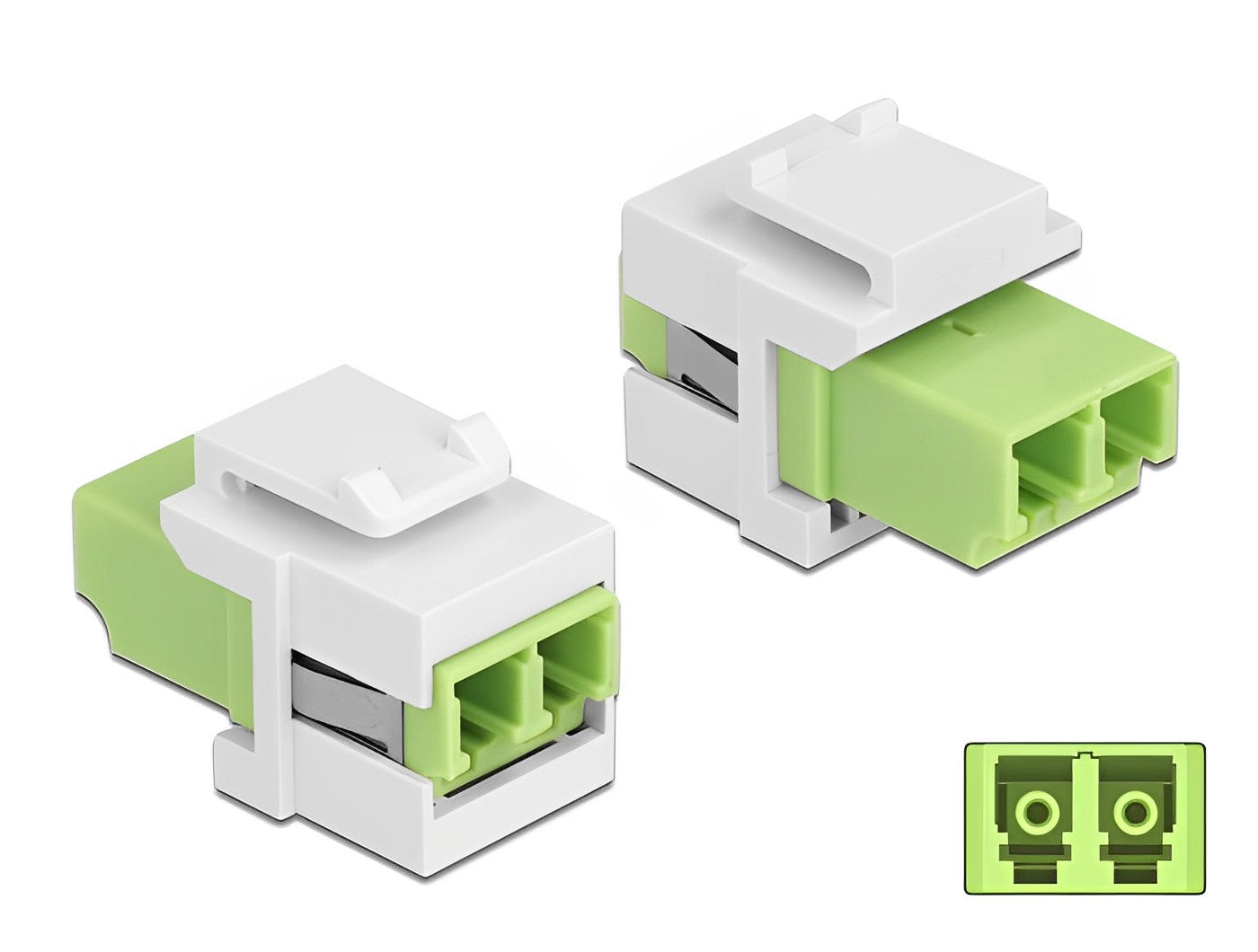 מתאם קיסטון אופטי מולטימוד LC Duplex נ/נ - delock.israel