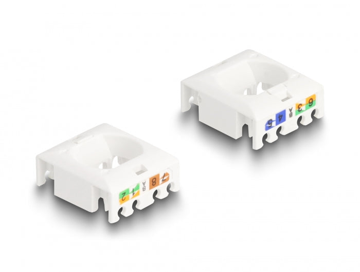שקע קיסטון מסוכך RJ45 Cat.6A עם קליפס נעילה - delock.israel