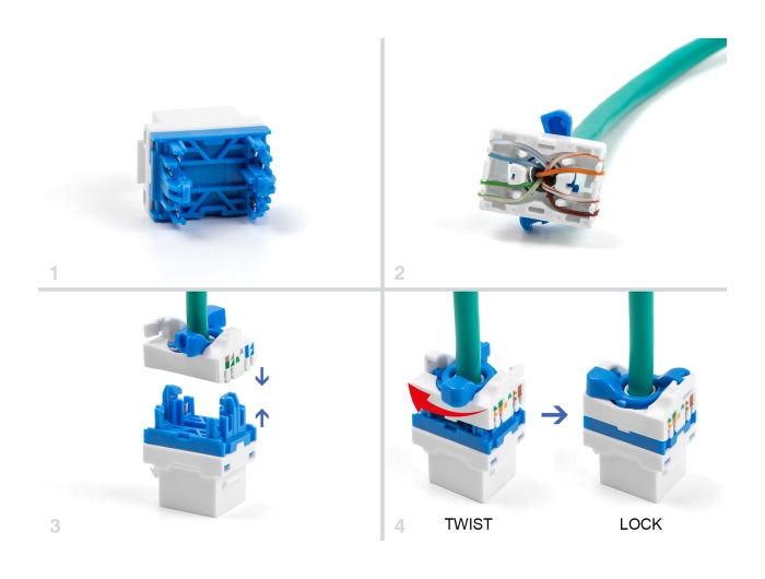 שקע קיסטון לא מסוכך RJ45 Cat.6A - delock.israel