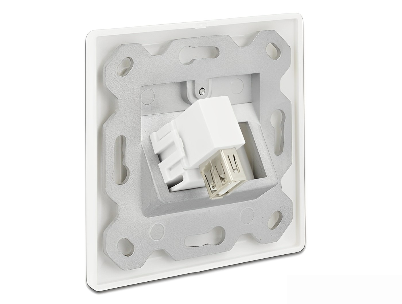 מתאם קיסטון USB-A 2.0 נ/נ מכופף 90° - delock.israel