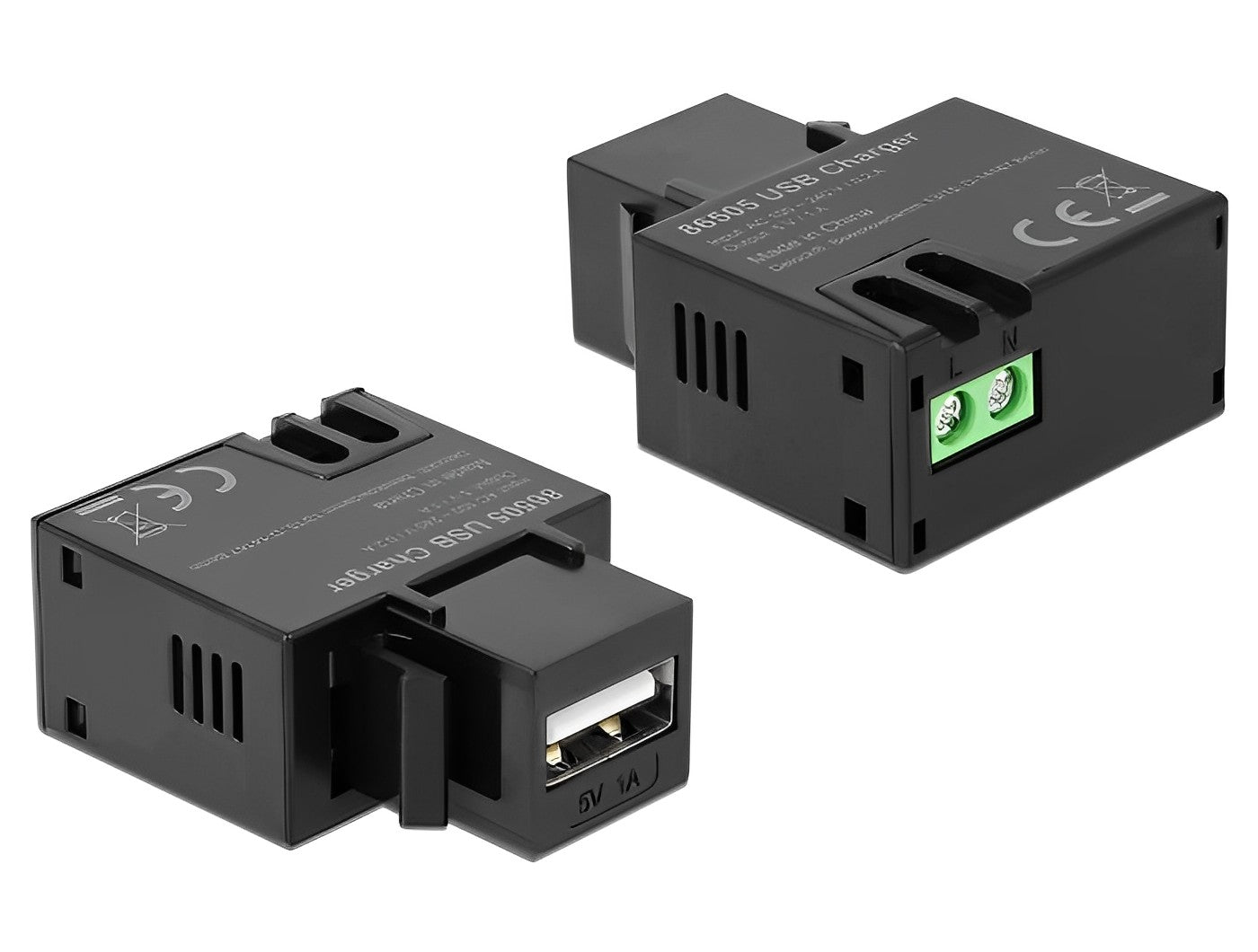 מתאם קיסטון USB-A Charging תומך 5 וולט 1 אמפר - delock.israel