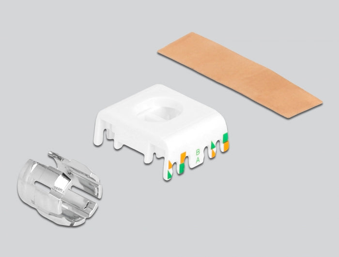 שקע קיסטון מסוכך RJ45 Cat.6A - delock.israel