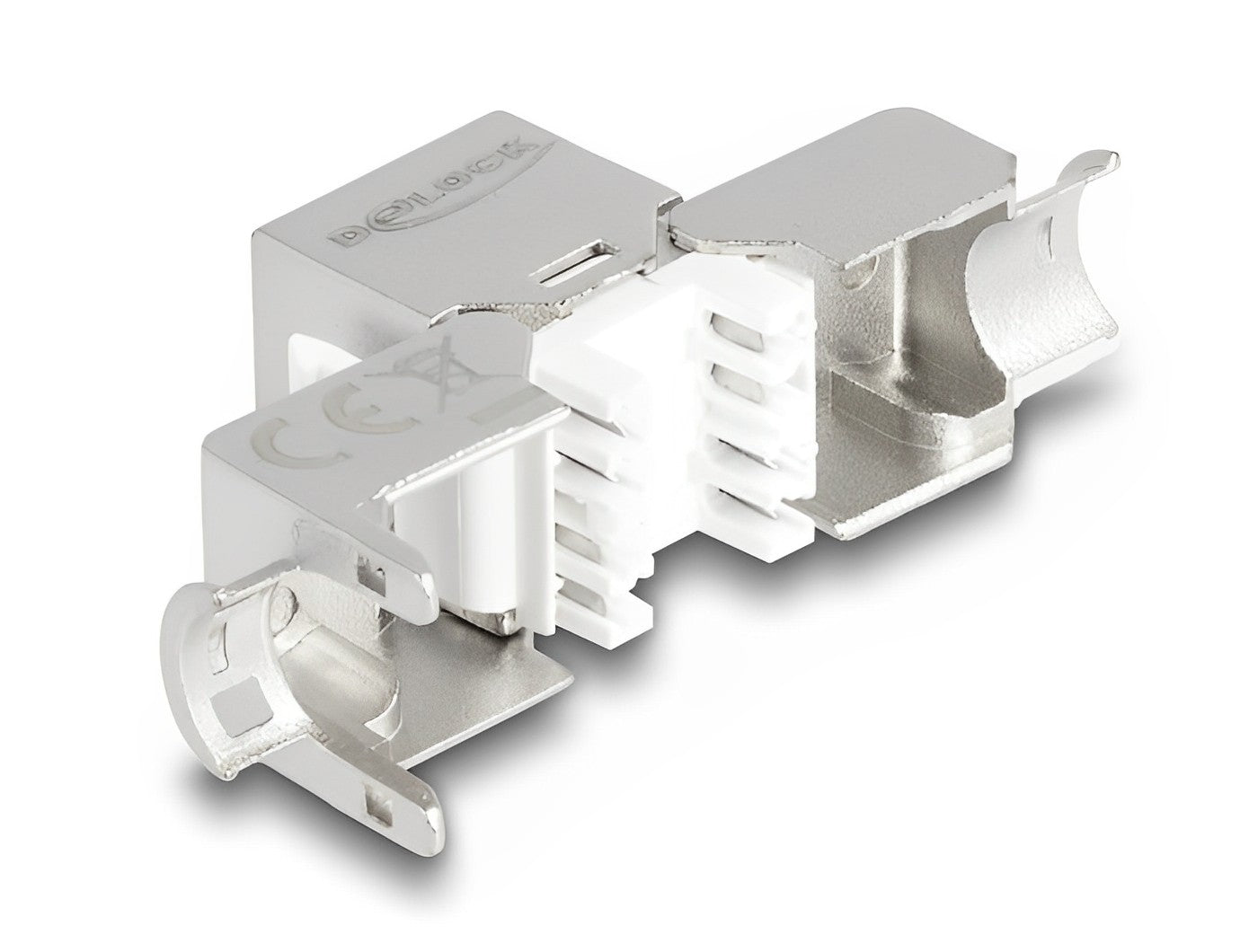 שקע קיסטון מסוכך RJ45 Cat.6A Slim - delock.israel