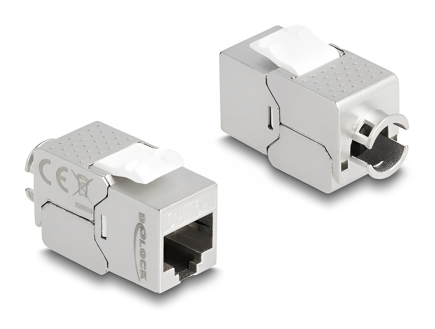 שקע קיסטון מסוכך RJ45 Cat.6A Slim - delock.israel