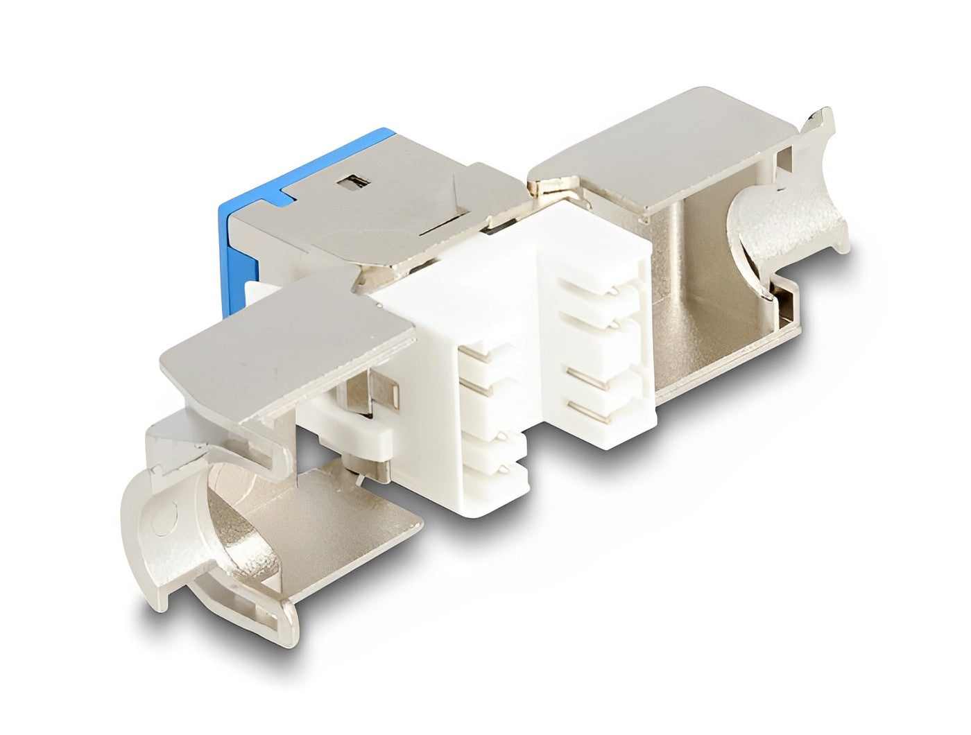 שקע קיסטון מסוכך RJ45 Cat.6A סט 8 יח בצבעים שונים - delock.israel