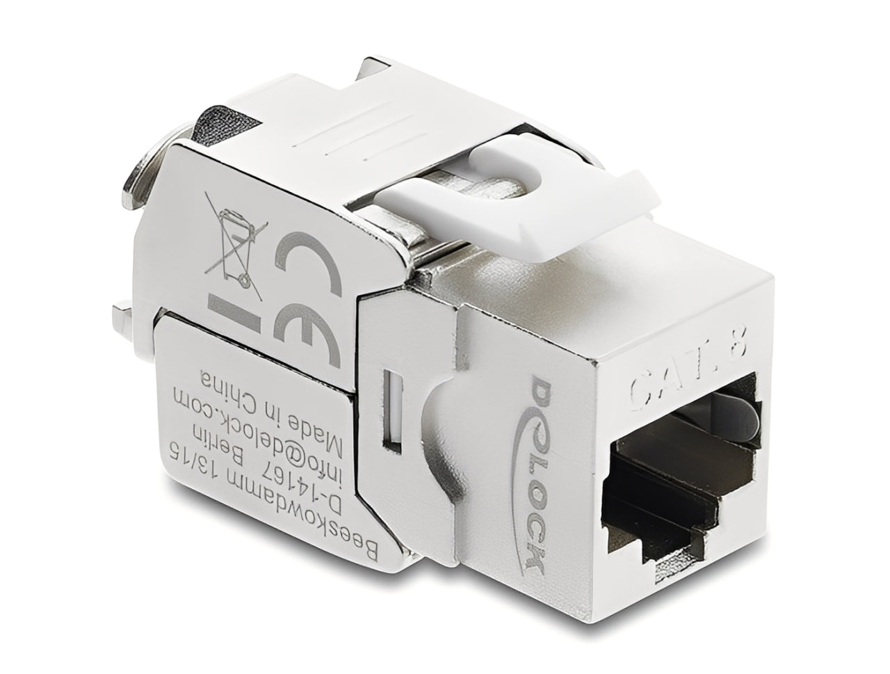 מתאם Keystone Cat.8.1 מבית Delock גרמניה יכול לשמש לחיבור כבל רשת